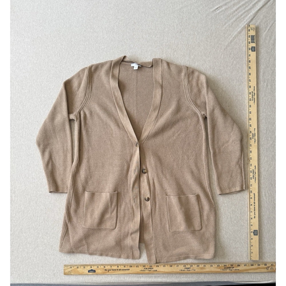 J. Jill Woman's Large Tan Cardigan With Pockets